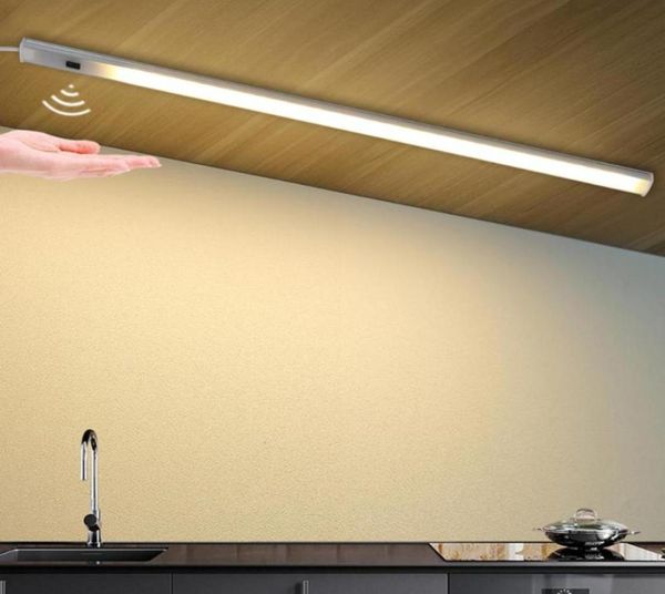 Умный светодиодный кухонный светильник с питанием от руки, сенсорная лампа высокой яркости, подсветка для шкафа, шкафа, ящика 304050 Cm1102699