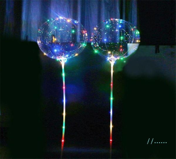 Led piscando balões iluminação noturna bobo bola multicolorido decoração balão casamento decorativo brilhante mais leve balões com stick6403272