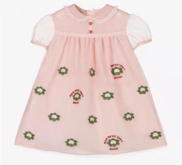 Rosa Mädchen Spitzenkleid Baby Kleinkind Mode Blumenkleider Kleidersets Kindermode Sommerkleidung 90150 cm Ship6300276