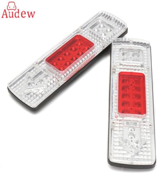 2 pçs led luz de advertência universal caminhão reboque traseiro freio parar reversa volta indicador luz lâmpada 12v6642700