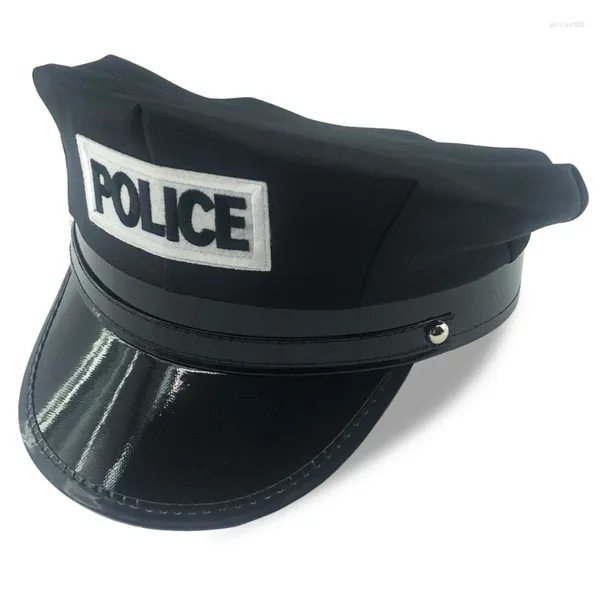 Berretti Cosplay Cappello da poliziotto per bambini Adulti Costume da festa Puntelli ottagonali