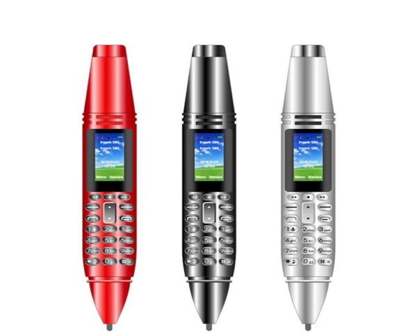 Ak007 096quot caneta em forma de 2g celular cartão sim duplo gsm telefone móvel bt v30 discador voz mágica mp3 fm gravador de voz 1426495