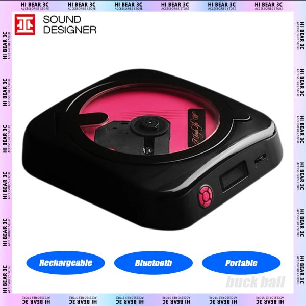 Alto-falantes MT CD Player Portátil de Alta Qualidade Álbum Player Recarregável Bluetooth Player Vintage Speaker Desk Decoração Presentes de Natal