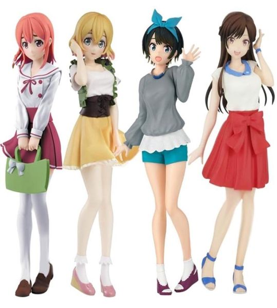 18 CM Banpresto Anime Kanokari Mizuhara Chizuru Nanami Mami Sakurasawa Sumi Sarashina Ruka PVC Action Figure Modelo Brinquedos Estatueta 2208685619