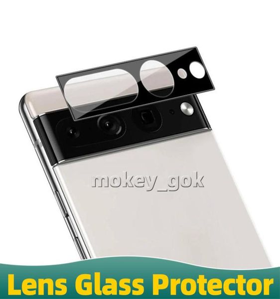 3D-Kameraschutz aus gehärtetem Glas für Google Pixel 6 Pro 6A 7Pro, gehärteter Seidendruck-Big-Edge-Film, Schwarz9876063