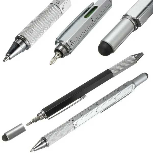 2/11/Pcs Novela chave de fenda multifuncional caneta esferográfica tela sensível ao toque ferramenta de presente de metal material de escritório escolar papelaria