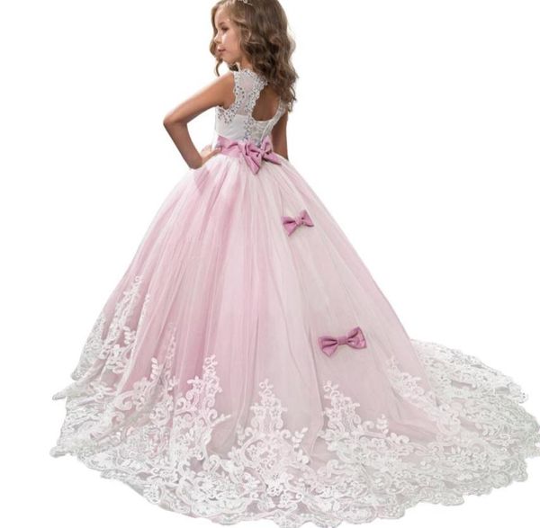 Mädchen Sommerkleid Mädchen Kinder Langes Prinzessinkleid Vestido Party Hochzeitskleid 3 10 12 Jahre Y190615012443995