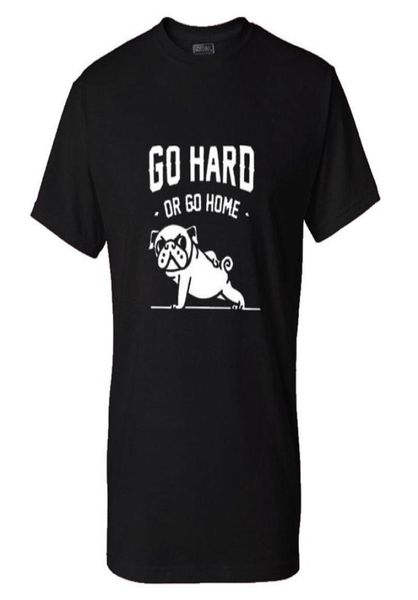 Harajuku ir duro orgo casa pug vida impressão t camisa masculina moda oneck manga curta topos dos desenhos animados engraçado fitness cão impressão s5mc619550547