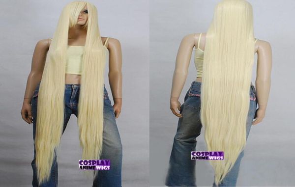 Wig ll Yeni Stil GTGTGT150cm Hafif Altın Sarışın Isı Stille Ekstra Uzun Cosplay WIGS7195801