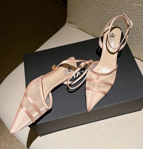 Классические туфли с пряжкой и ремешком, повседневные однотонные сандалии Zapatillas Mujer на низком каблуке с острым носком, модные летние женские сандалии 2024 года с ремешками