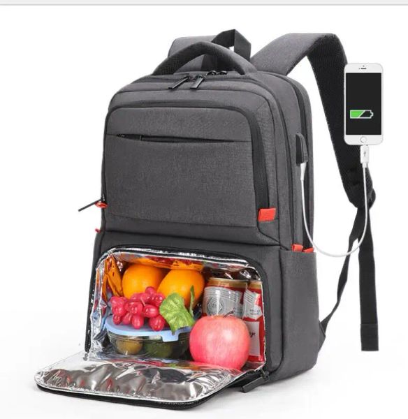 Рюкзак для мужчин 15,6-дюймовый рюкзак для ноутбука Мужской рюкзак с сумкой для обеда Рюкзак с сумкой для пикника Изоляционная сумка Рюкзак для обеда Сумка