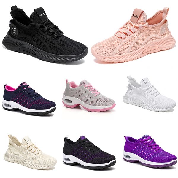 Новая мужская и женская обувь для бега на плоской подошве с мягкой подошвой, модная фиолетовая, белая, черная, удобная спортивная обувь с цветными блоками Q5-1 GAI GAI TR