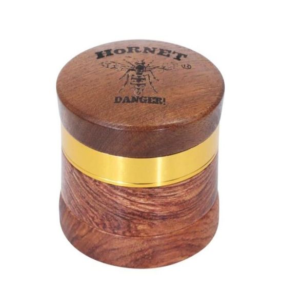 Premium jacarandá artesanal tabaco erva moedor 60 mm 4 camadas de alumínio afiado diamante dentes fumar moedor de ervas 1419360