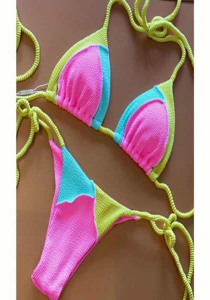 Women039s Bademode Women039s Micro Bikini 2022 Sexy Frauen Badeanzug Brasilianische Set Tanga Weibliche Rippe Biquini Baden Schwimmen S3146743