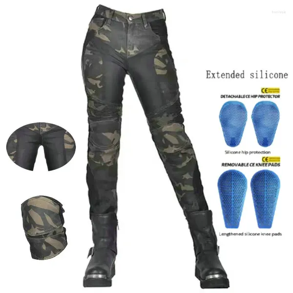 Motorradbekleidung Weibliche Reithose Loong Biker Motocross Slim Fit Jeans mit niedriger Taille Sommer Mesh Atmungsaktive Fahrradhose für Mädchen