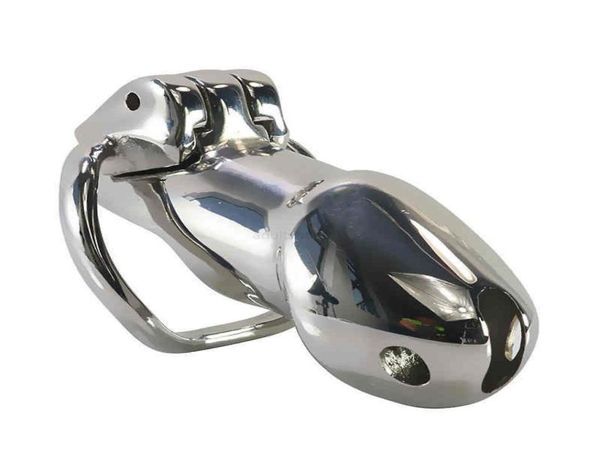 Cintura maschile in acciaio inossidabile Gabbia per gallo Dispositivo di blocco del pene Anello giocattoli del sesso per uomo CB60002557435