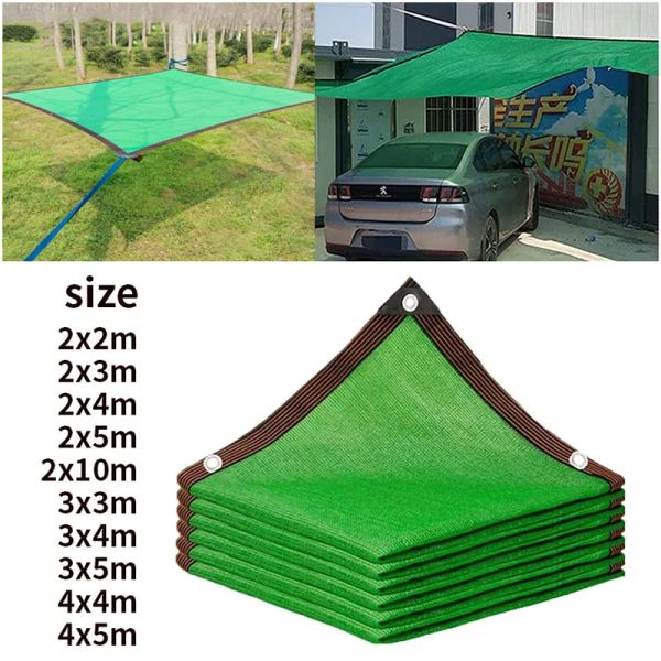 Netze 12PIN Schwarz grün Sonnenschutznetz Schattierung 85~90% Pflanzengewächshausabdeckung Mesh-Zaun Sichtschutz Gartensonnenschuppen Outdoor AntiUV