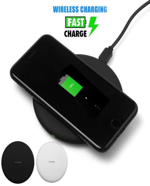 Carregador sem fio rápido de 10w para iP X XS Max XR 8 almofada de carregamento Samsung S9 Note 9 S10 plus chargers9655000