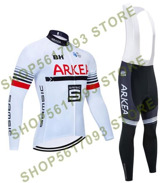 Inverno 2020 equipe arkea bh mangas compridas ciclismo camisa calças de bicicleta conjunto dos homens ropa ciclismo lã térmica maillot culotte7028614