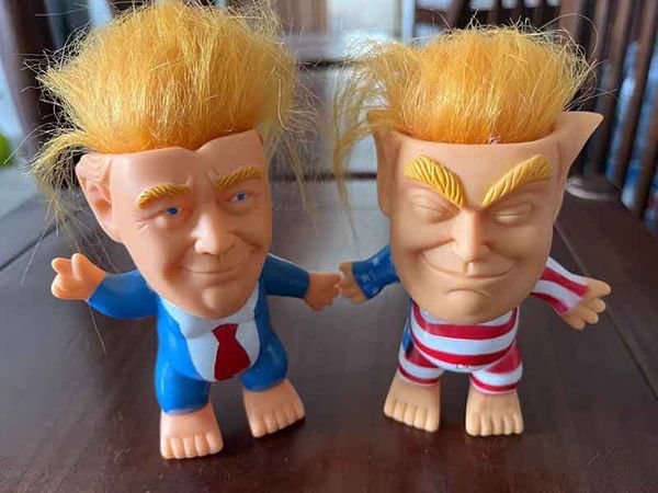 Criativo pvc trump boneca festa produtos favoritos brinquedos interessantes presente