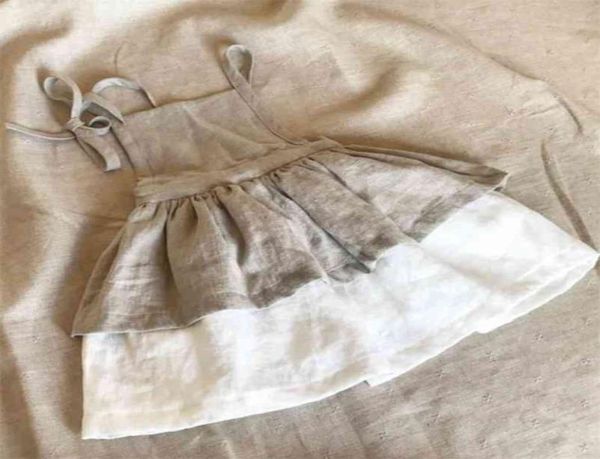 Sommer Koreanische Japan Stil Baby Mädchen Kleider Kleinkind Mädchen Kleid Leinen Vintage Kleidung Mode Marke Kinder 2105218733199