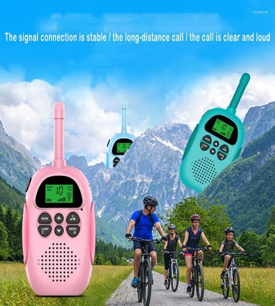 Walkie Talkie 2 Stück Kinder blau und rosa starkes Signal USB wiederaufladbar Geschenk für Kinder Outdoor-Spielzeug5936772