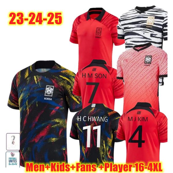 2023 Maglie di calcio della Corea del Sud 23/02/24 Home Rosso figlio H C Hwangkim Hwang Lee Jeong Sung Lee Kwon National Shirt Shirt Uniform 4xl