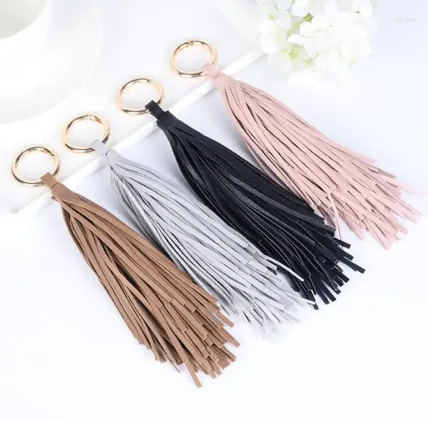 Anahtarlıklar MacRame Anahtarlık Vintage Deri Püsküller Fringe Purl için DIY Mücevher Yapımı Cep Telefonu Kayışları Kolye Accessorie