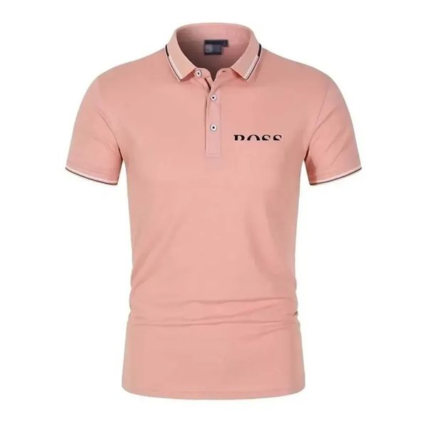 Camicia da uomo di design più recente Luxury HUGO LOGO Lettera Casual Manica corta Boss Moda Collo allentato Mezza manica a6