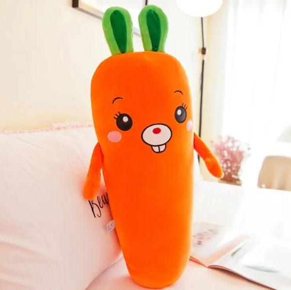 2024 longo cenoura brinquedo de pelúcia recheado algodão criativo grande travesseiro boneca vegetal presente favorito das crianças