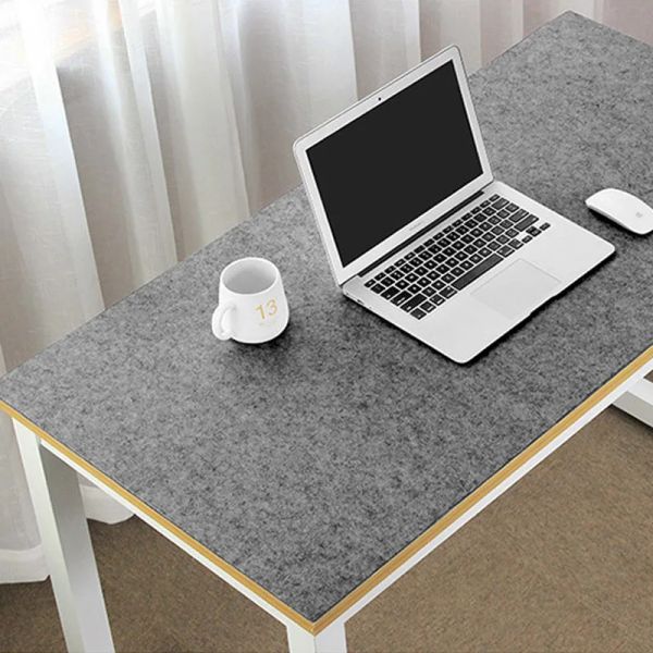 Tappetini Grande XXL Tappetino per scrivania per computer da ufficio 100x50/120x60cm Tavolo Tastiera Mouse Pad Feltro di lana Cuscino per laptop Tappeto antiscivolo Tappetino per mouse