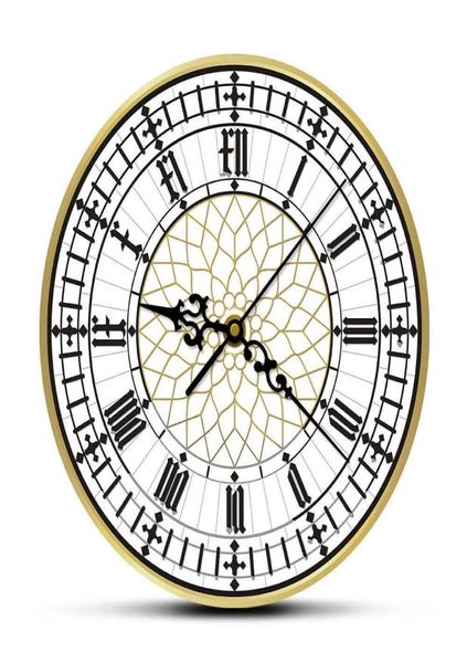 Relógio Big Ben Contemporâneo Moderno Relógio de Parede Retro Silencioso Não Ticking Relógio de Parede Inglês Decoração de Casa Grã-Bretanha Presente de Londres X0701137011