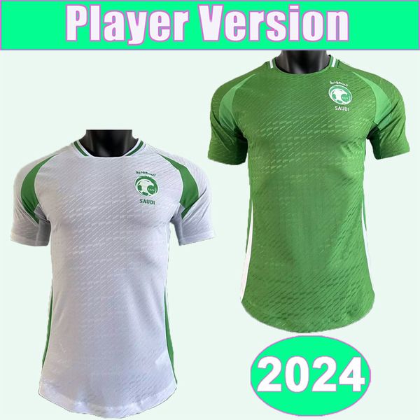 2024 Maglie da calcio per giocatori sauditi da uomo Arabia National Team SALEM FIRAS ABDULHAMID MUKHTAR KANNO AL-DAWSARI AL-SHEHRI Maglie da calcio per casa