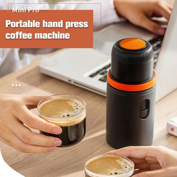 Máquina de café expresso portátil, cápsulas de nespresso compatíveis, operadas manualmente, perfeita para viagens e acampamento