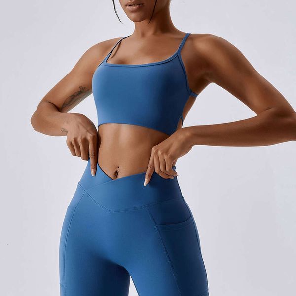 Lu ausrichten sexy outfit bras rückenless yoga tops Frauen Fitnessfitness BH Running Outfits Girl Outdoor unterbieten Soutien Gorge Sport Femme Jogger Gry Lu-08 2024