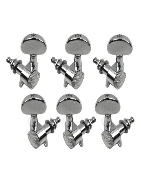 1 conjunto de 6 peças de trava de guitarra em linha direita, cabeça de máquina de afinação de pinos para guitarra Fender Strat, peças de substituição 118 Big Butto8228459