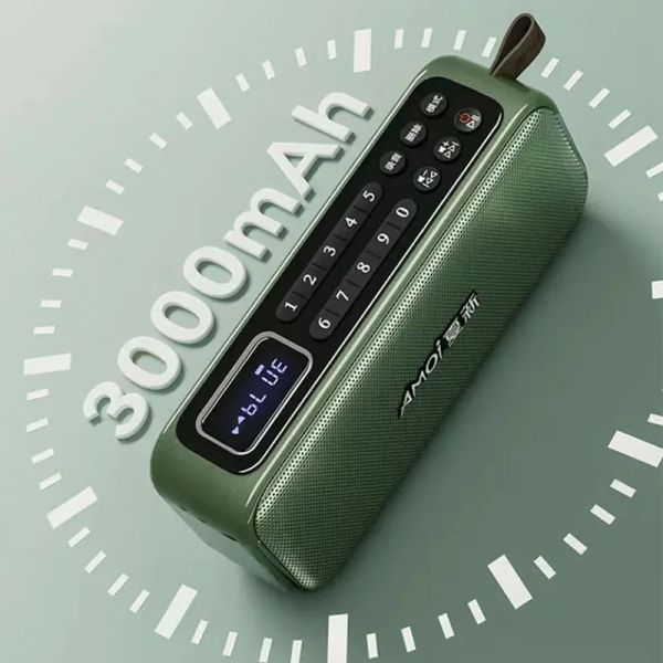 Radio tragbares FM Radio 3000mah wiederaufladbare Radios -Empfänger Bocinas Bluetooth Alta Potenci Recorder mit LED -Display TF Card USB Play