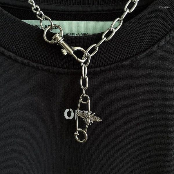 Ожерелья с подвесками, модное индивидуальное маленькое ожерелье с пчелкой, мужские и женские хипстерские аксессуары