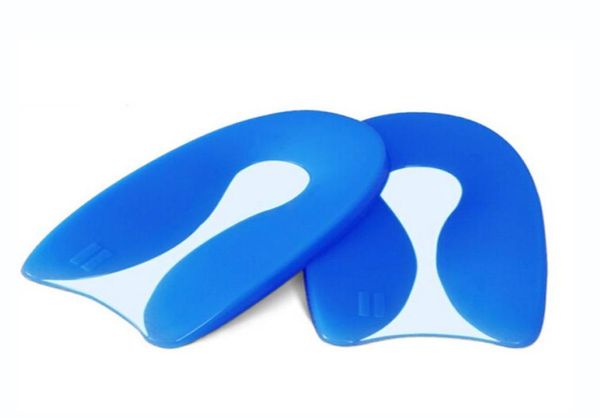 Gel de silicone médico ushape fasciite plantar calcanhar protetor espora almofada dor esporas ósseas inserções de sapato de aquiles palmilha7991924