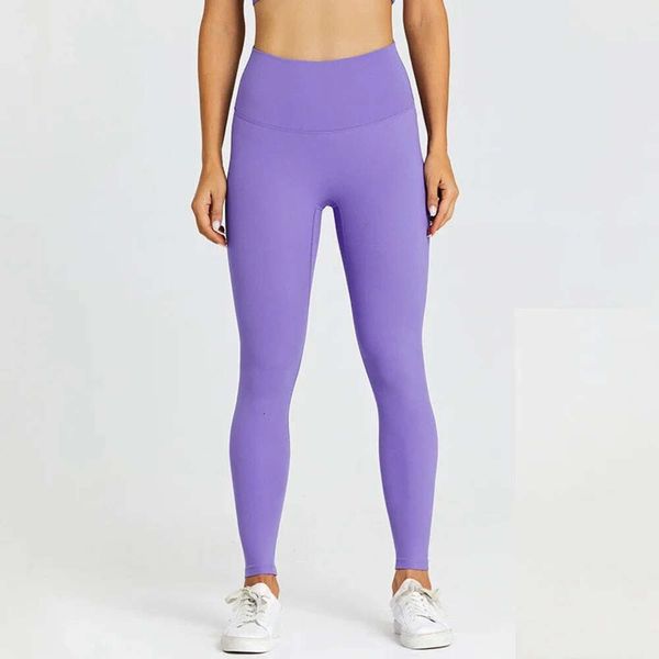 Lu Align Pant Pantaloni a vita alta Pantaloni da yoga Contorno Curvy Bottino da donna Push Up Leggings fitness Allenamento elastico Corsa Collant da palestra atletica Jogger Gry Lu-08 2024