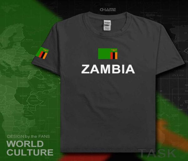 Repubblica dello Zambia Zambia magliette da uomo moda jersey nazione squadra 100 maglietta di cotone abbigliamento tees country sportivo ZMB X06218515918