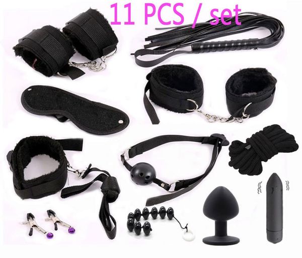 10 velocidades vibrador mudo g ponto massagem adulto brinquedos sexuais para mulher anal plug vibrador vibratório masturbador bdsm bondage conjunto algemas s8795462