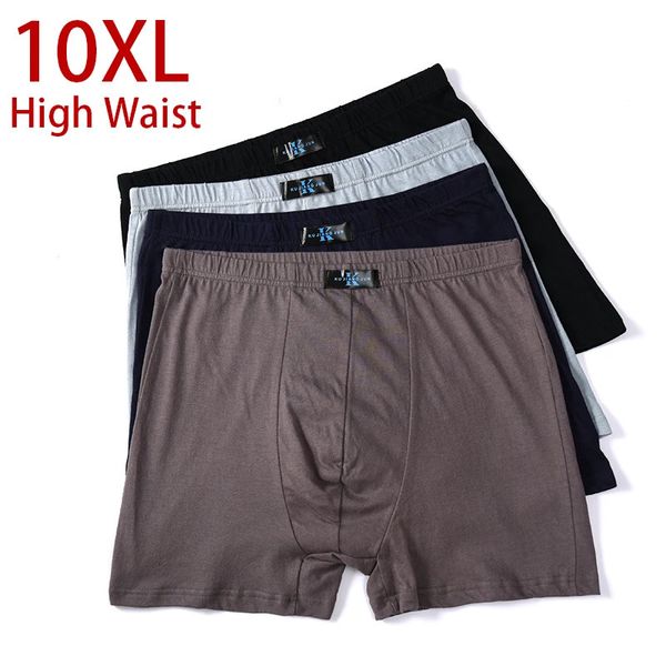 13xl-xl plus roupa interior masculina boxer calcinha sólida shorts de algodão dos homens respirável homem íntimo boxers tamanho grande 240229