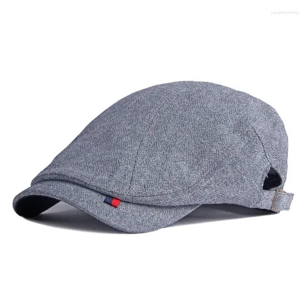 Berretti Berretti Cappelli per uomo Tinta unita Berretto da sboy Tesa lunga Pittore Donna Edera piatta con visiera a spina di pesce Cappello a becco d'anatra Gorras Hombre