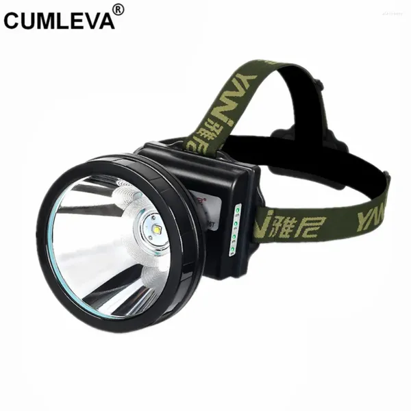 Lampada frontale Lampada frontale a LED professionale Lunga durata Torcia frontale Lampada da pesca per caccia notturna ad alta luminosità di qualità