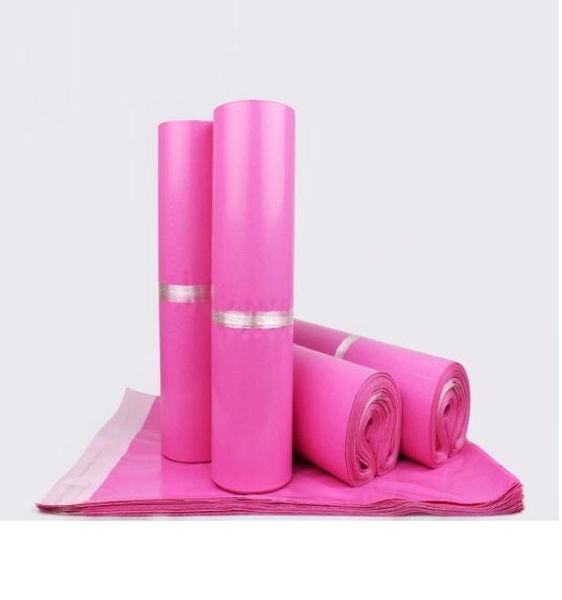 100 pz lotto rosa poly mailer 1730 cm busta express busta busta busta sigillo autoadesivo sacchetti di plastica sacchetto3814659