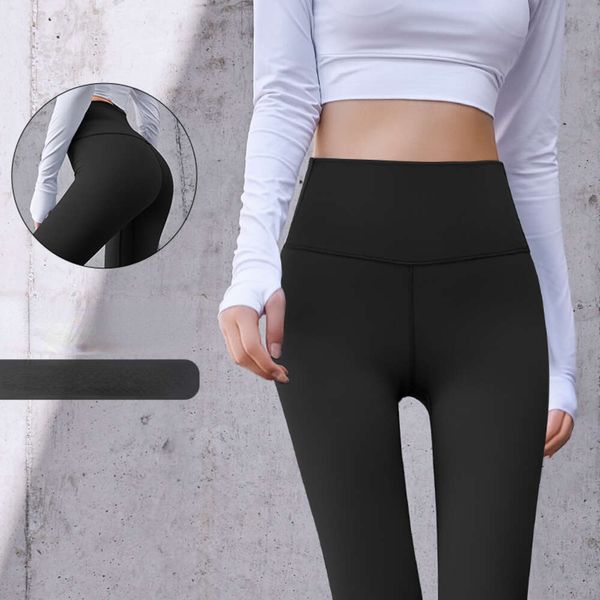 Lu Align Pant Abito nudo Donna Vita alta Leggings da yoga senza cuciture Allenamento all'aperto Solleva culo stretto Fitness Scrunch Allenamento Palestra Pantaloni sportivi Jogger Gry Lu08