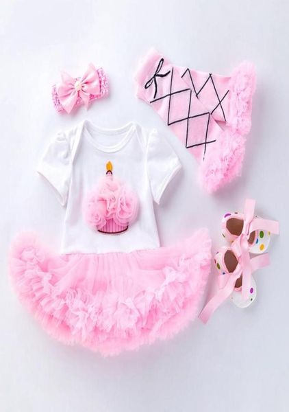 12m moda marca novas roupas para bebê recém-nascido meninas aniversário batismo vestido conjunto linda roupas 1st ano meninas bebê suit3697842