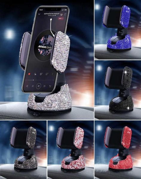 Supporto per cellulare per auto con diamante Bling Supporto per ragazza in cristallo Supporto per cellulare universale Accessori interni per auto per donna2421622