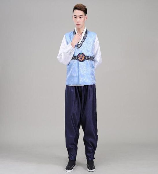 Roupas étnicas Homens Coreano Hanbok Masculino Tradicional Palco Dança Desempenho Traje Asiático Antigo Clothes3509397